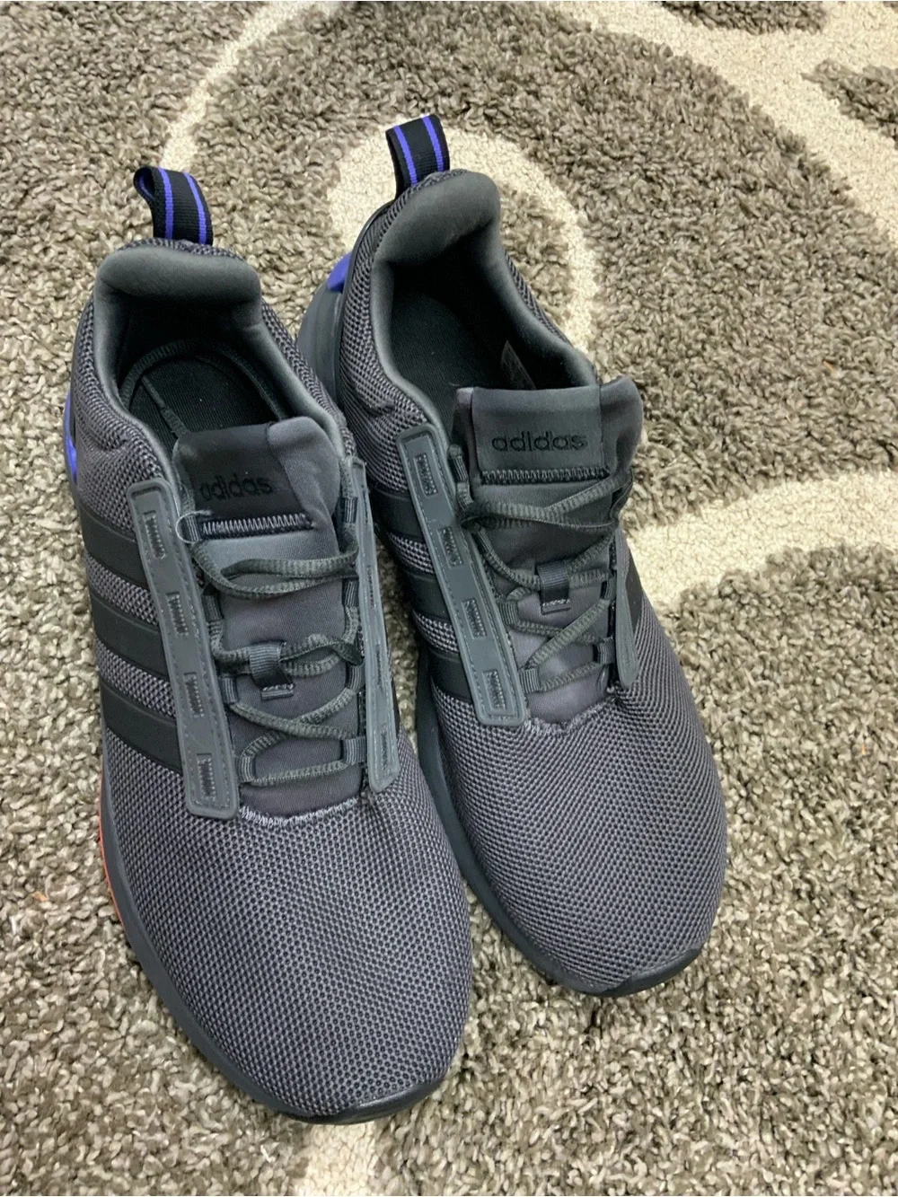 Adidas Racer TR21 GZ8185 Men’s Running Shoes Gray Black Purple Size 11.5